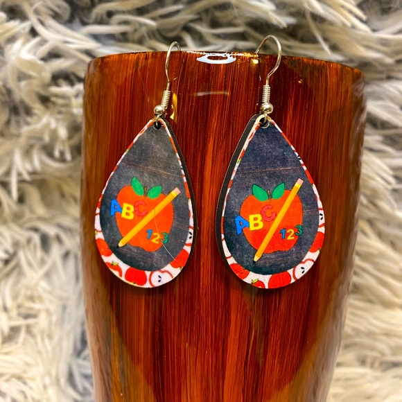 Hand Crafted Jewelry - Teacher Appreciation Teardrop earrings